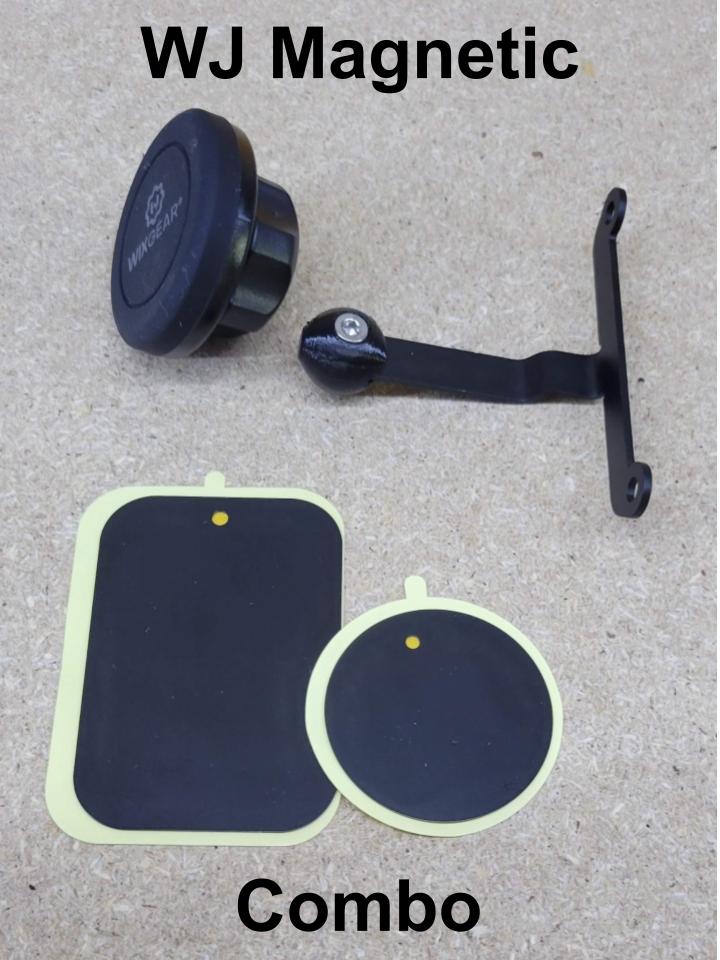 Magnetic Jeep Grand Cherokee WJ phone mount, combo