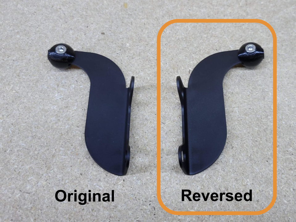 SN95 Mustang phone mount bracket, comparison